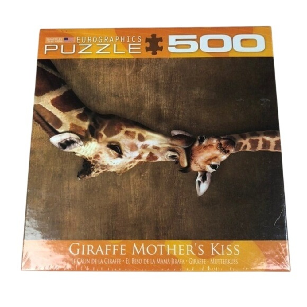 Eurographics Giraffe Mothers Kiss 500‎ Pc Jigsaw Puzzle 628136062012 New Sealed